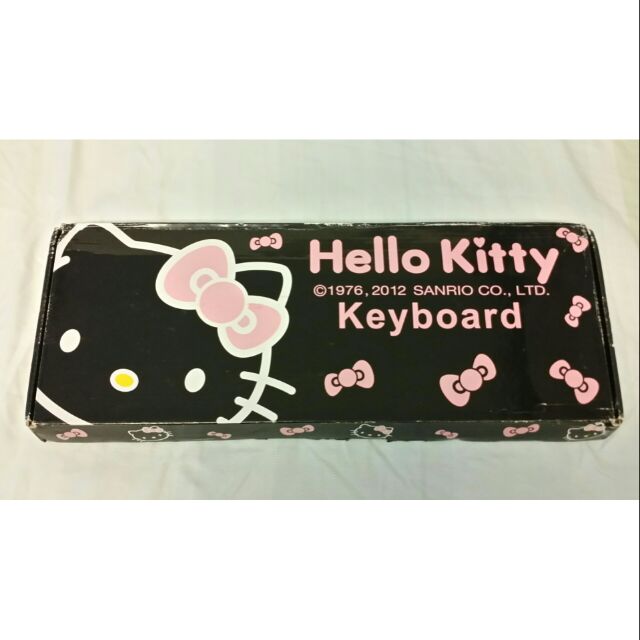 正版原廠雷標 Hello kitty 黑粉鍵盤