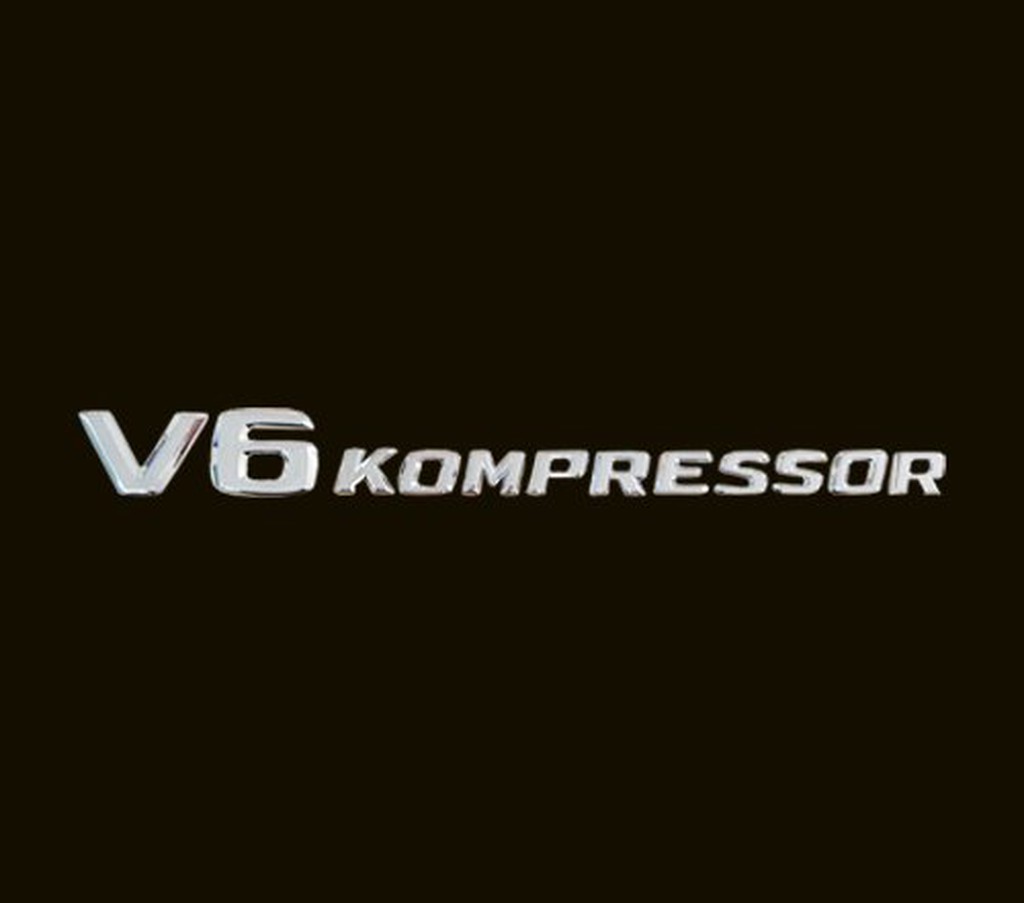 圓夢工廠 Benz 賓士 V6 KOMPRESSOR 葉子板 車身 鍍鉻字貼 字標 車標 標誌 同原廠款式