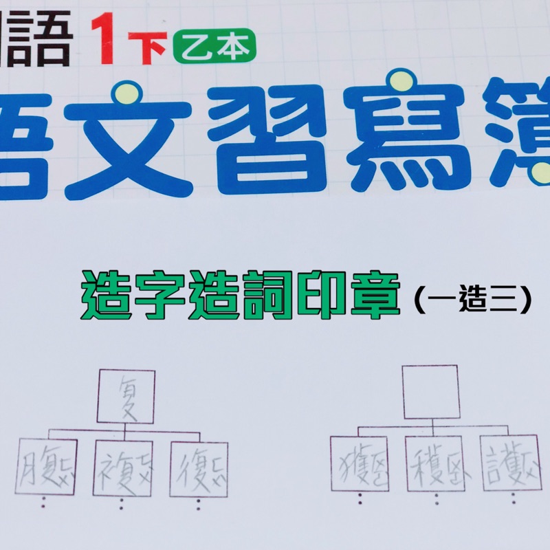 [買印章送印油] 造字造詞章 一造三 注音拼音 光敏印章 教學印章 數學教具 小一教具【青蛙人】