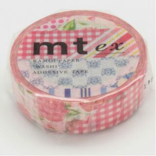 [分裝] 日本  和紙膠帶 mt ex 系列 - Flower red R (MTEX1P54)