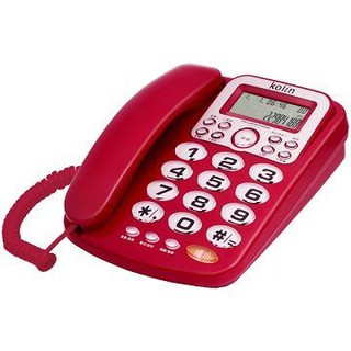 Kolin歌林 來電顯示型有線電話機 KTP-WDP01 (熱情紅) 【中部電器】