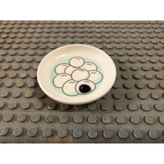 【點點小豆】lego 樂高積木 DUPLO 得寶 白色 食物 盤子 湯圓 標誌 1 個 如圖！