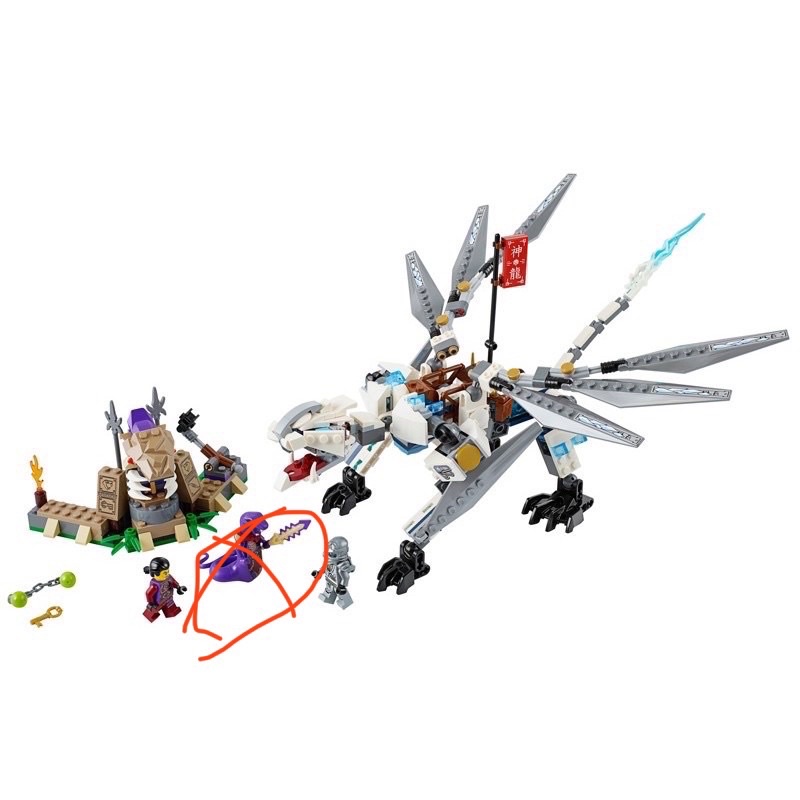 LEGO 70748 樂高 NINJAGO 忍者系列 Titanium Dragon 鈦龍 無盒說貼紙