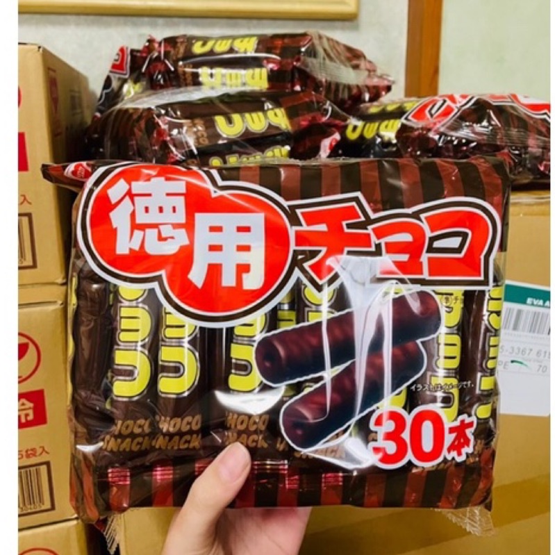 【Sharray】德用巧克力棒 日本傳統零食 リスカ チョコ 30本