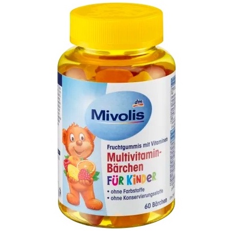 德國代購  Mivolis Das gesunde PLUS 兒童小熊軟糖 綜合水果軟糖 60入
