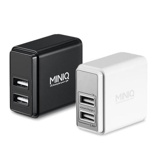 [玩樂館]全新 現貨  兩色任選 MINIQ AC-DK49T 3.4A智慧型數字顯示充電器 雙USB萬用充電器