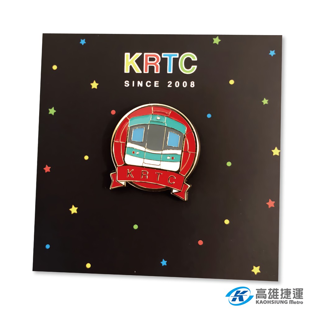 【KRTC 高雄捷運】高雄捷運 車頭 金屬徽章(紅)