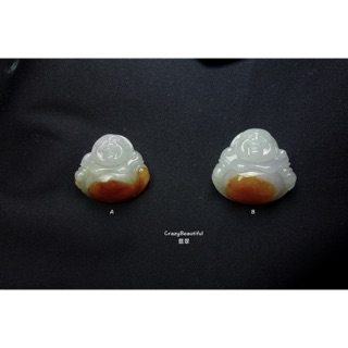 天然A貨-翡翠-紅翡彌勒佛-玉佩-A/緬甸玉//生日禮物/情人禮物