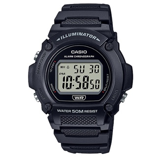 【CASIO】卡西歐 野戰電子錶-黑 W-219H-1A 台灣卡西歐保固一年