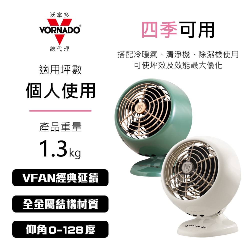 美國VORNADO沃拿多 經典迷你復古扇 VFANMC-TW 共2色