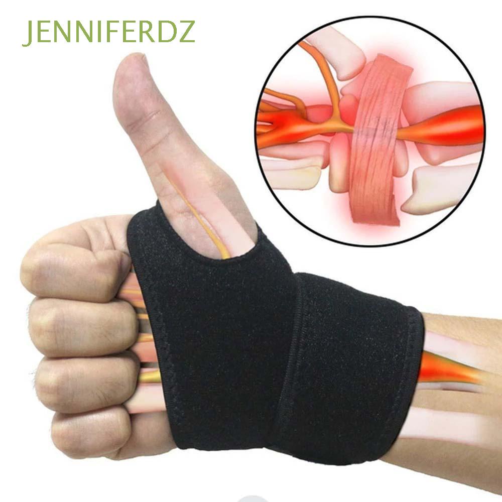 Jenniferdz 啞鈴腕管支撐肌腱炎手繃帶手腕支撐可調節手腕保護器/多色