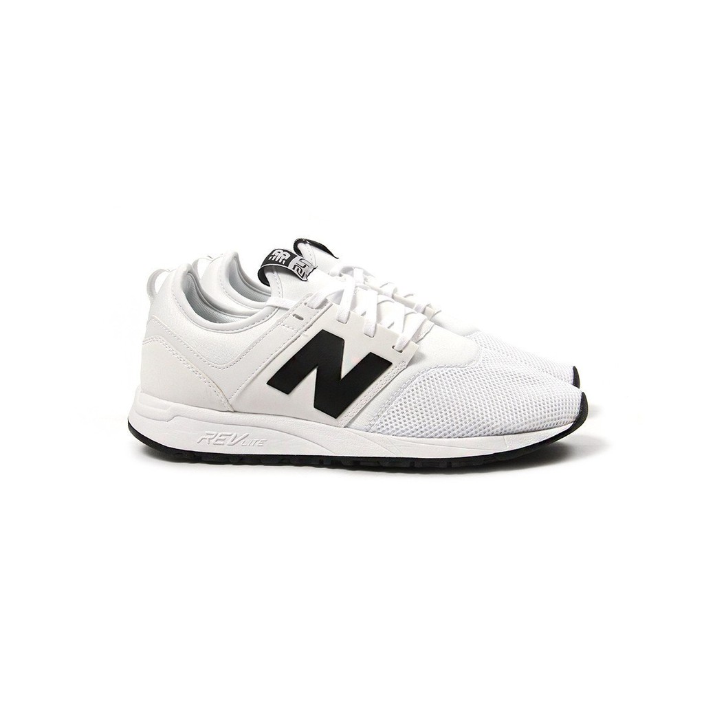 ISNEAKERS NEW BALANCE LIFESTYLE NB247 慢跑鞋 網布 白黑  MRL247WB