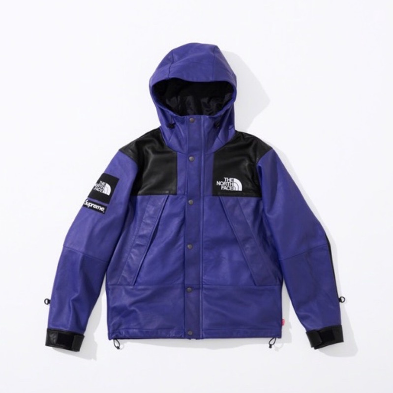 Supreme The North Face Leather Mountain Parka Royal 外套 紫 L