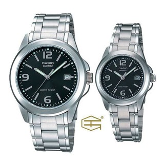 【天龜 】CASIO 經典黑 時尚 日期石英對錶 MTP-1215A-1A & LTP-1215A-1A