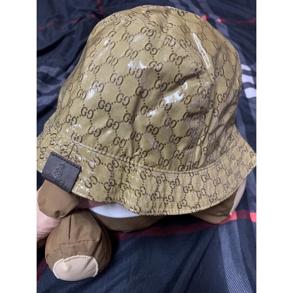 gucci 防水雨衣材質滿版logo漁夫帽