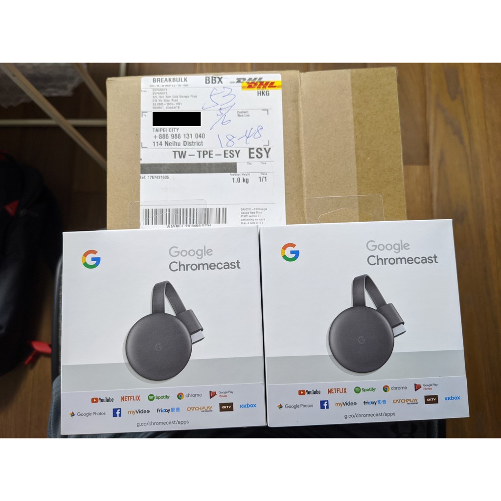 【現貨】全新未拆 Google Chromecast 第三代（3代）黑 GoogleStore購買