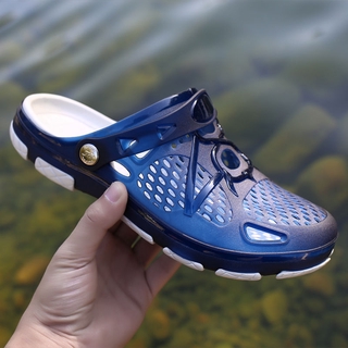 Kasut Selipar Lelaki Kalis Air 防水沙灘人字拖休閒透氣 Crocs 風格男士涼鞋