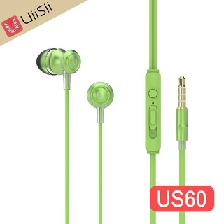 【UiiSii US60竹子輪廓造型入耳式線控耳機】-綠色