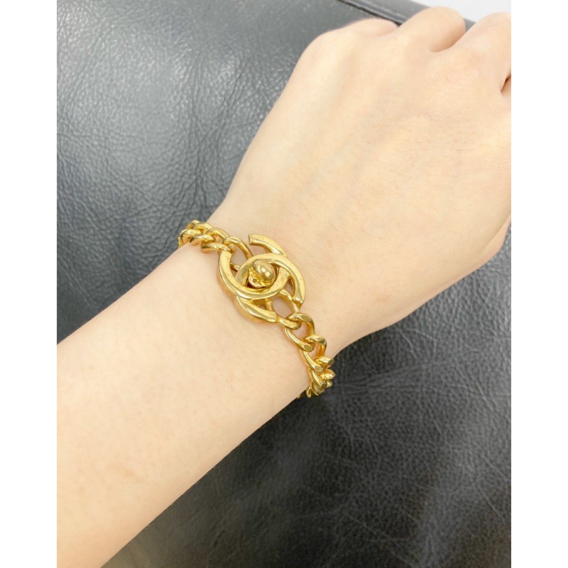 CHANEL VINTAGE 書包釦 經典手鍊