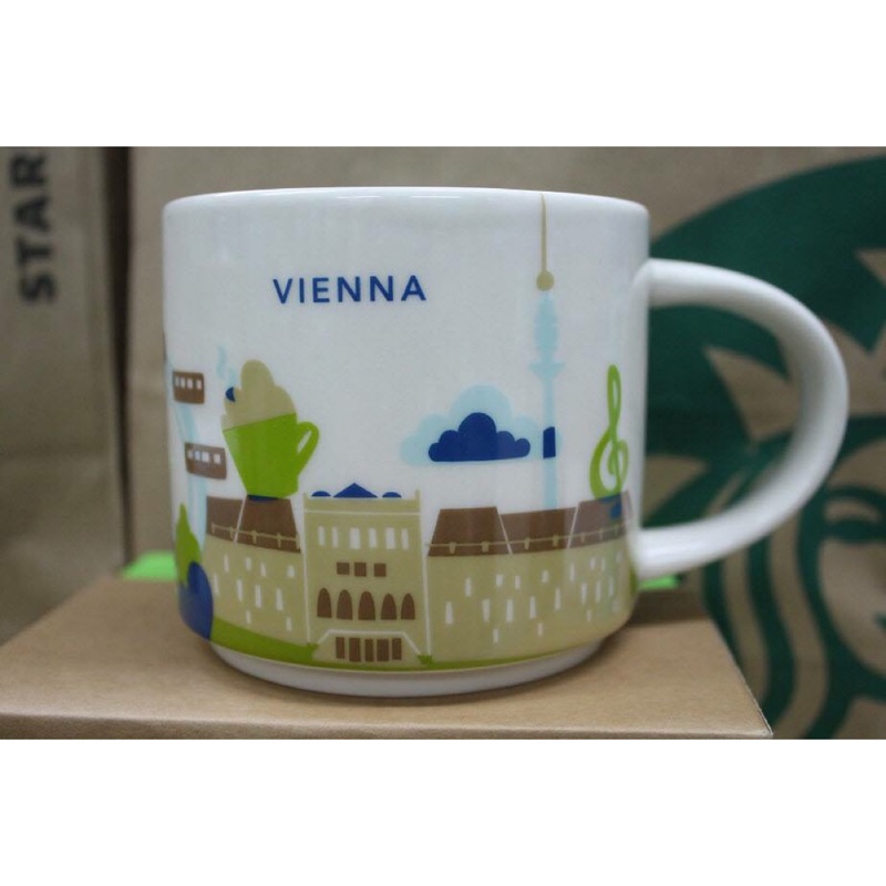 歐洲 Starbuck 星巴克 維也納城市 馬克杯