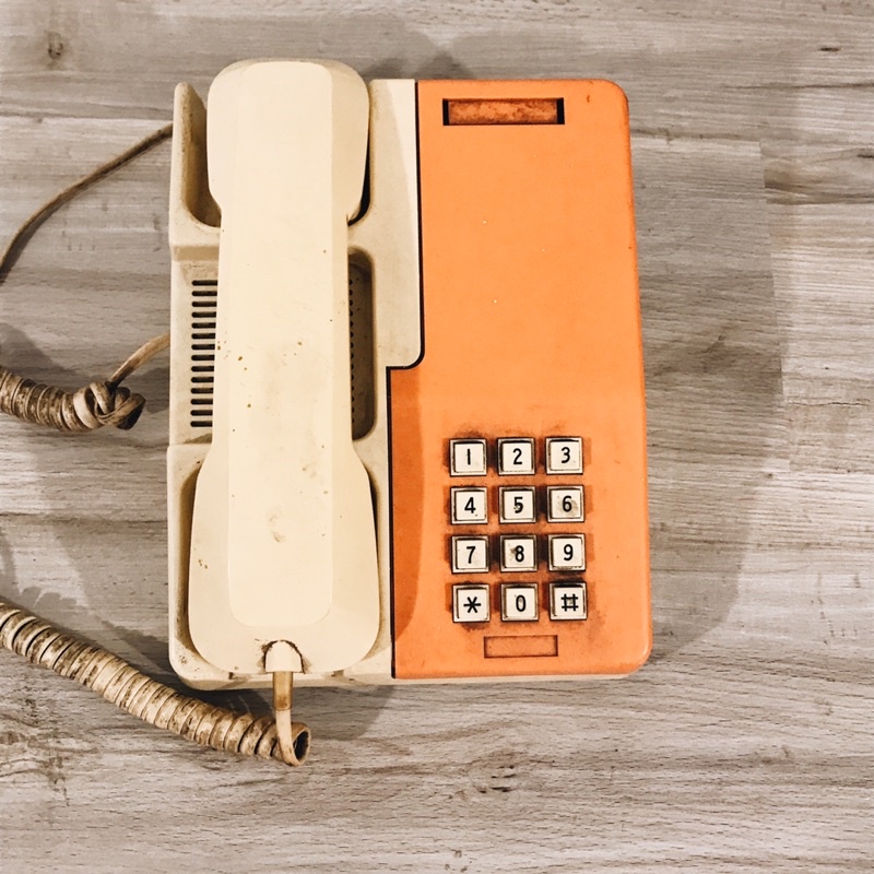復古｜TA-205型電話機，白橘色（ 二手） | 蝦皮購物