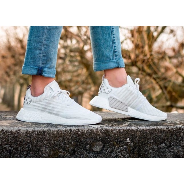 【Tom-m】ADIDAS ORIGINALS NMD R2 PK 全白 灰標 男女 現貨+預購 BY2245