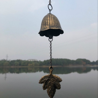 現貨 日式風鈴 楓葉風鈴 鑄鐵造舊 金屬風鈴 掛飾 門飾 創意掛件 節日禮物