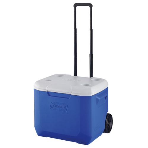 【大山野營-露營趣】Coleman CM-27863 56L 海洋藍拖輪冰箱 3日鮮 冰桶 保冰桶 保冷冰箱