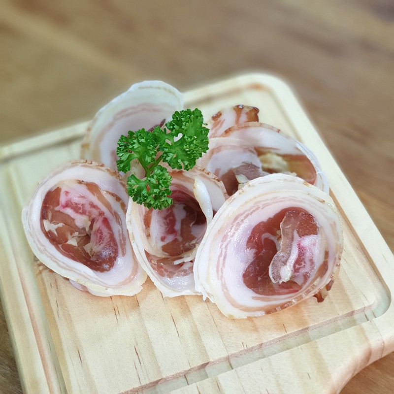 My手作義式原味醃培根pancetta 70公克 即食品 蝦皮購物