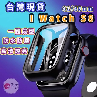 Image of 一體式保護殼 手錶殼 玻璃保護貼 適用 Apple Watch 保護殼 8 7 SE 6 5 4 45 44 41 40