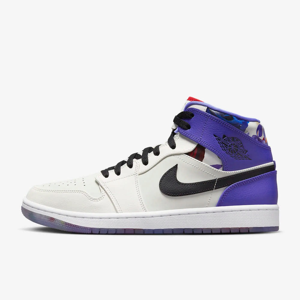 NIKE 籃球鞋 運動鞋 AIR JORDAN 1 MID SE 男 FD4330101 白紫 現貨 廠商直送