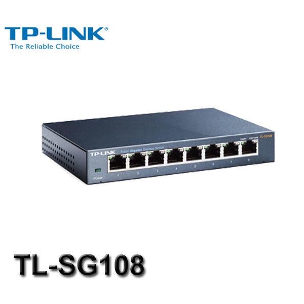 【白米飯3C】有發票+公司貨TP-LINK TL-SG108 鐵殼 8埠 10/100/1000 Mbps 交換器