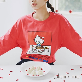 【plain-me】Hello Kitty 擺拍寬版TEE CRV0018