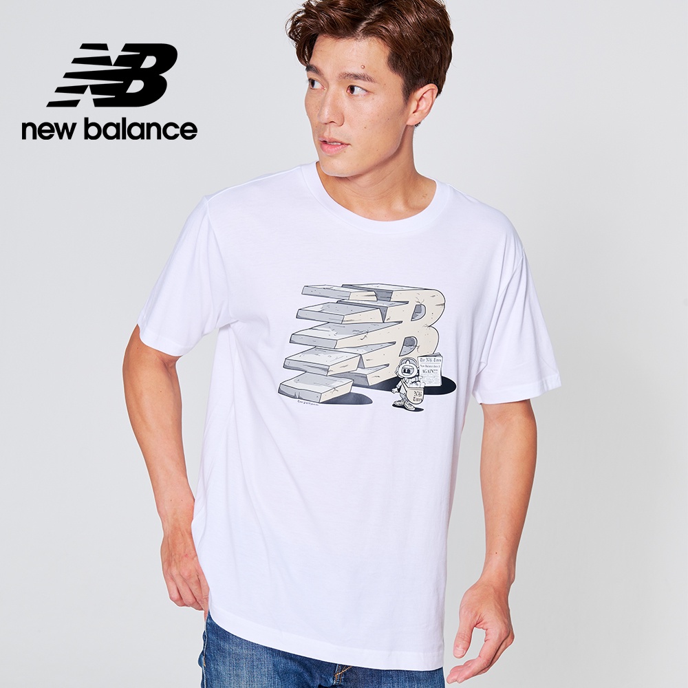 【New Balance】NB短袖上衣_男性_白色_AMT21568WT