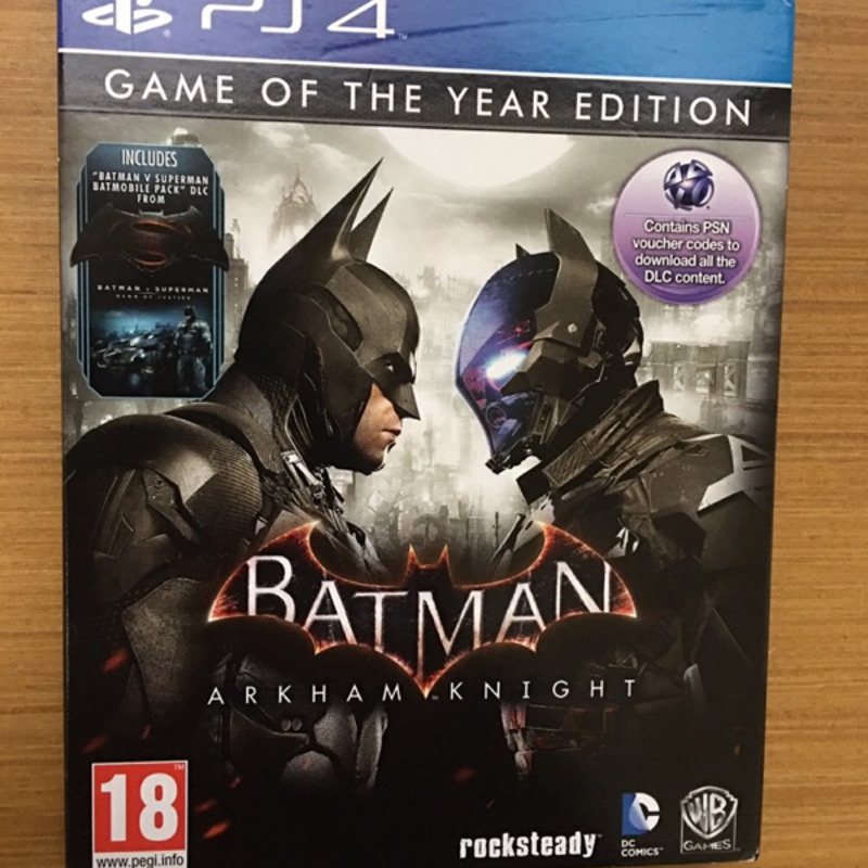 Ps4 蝙蝠俠阿卡漢騎士batman Arkham Knight 英文光碟無刮 蝦皮購物