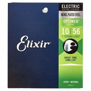 Elixir Optiweb 系列 7弦 19057 電吉他弦 鍍鎳 覆極薄膜【 大鼻子樂器 】