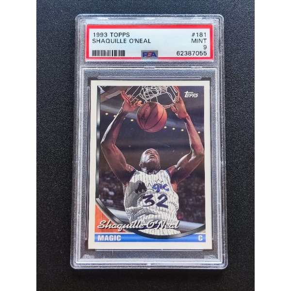 鑑定卡 歐尼爾 灌籃 1993-94 Topps Shaquille O'Neal Oneal #181 PSA 9