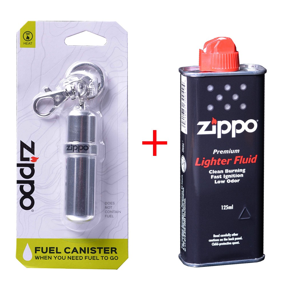 ZIPPO打火機油補充瓶 + 鑰匙圈 (贈送125ML專用油 一瓶 輕微凹陷瓶) 臻品小舖