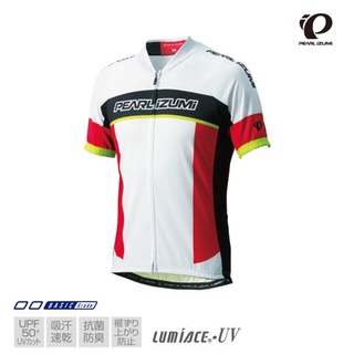 【單車森林】Pearl izumi (621-B-31)日本進口-抗UV吸汗速乾設計款男短車衣-螢光/白紅