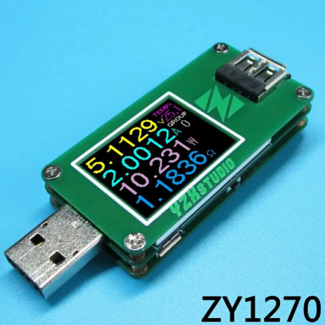  YZX ZY1270 綠表彩色大螢幕V3.0+ LCD USB2.0可測線阻4V-24V電流表測試