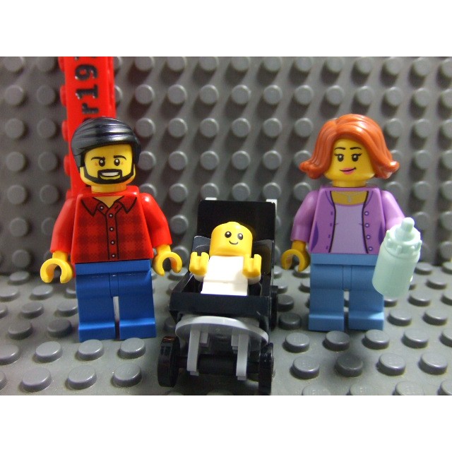 【積木2010】樂高 LEGO 一家3口 小嬰兒 套組 (含娃娃車、奶瓶)(60134)