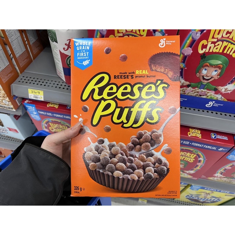 每週到台‼️ Reese's Puffs 花生醬巧克力球 早餐穀片 小零食 天然全穀物❤️加拿大購入🇨🇦 全新正品🆕