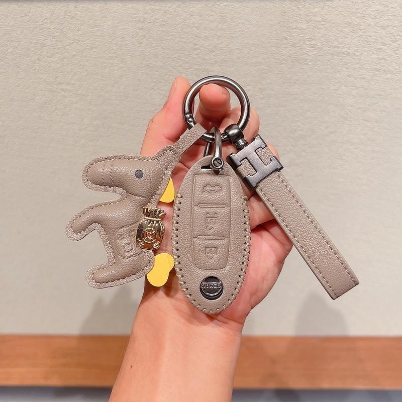 尼桑鑰匙套 NISSAN 鑰匙套 Kicks Sentra X-Trail Tida 甄選優質牛皮鑰匙包 日產真皮鑰匙套