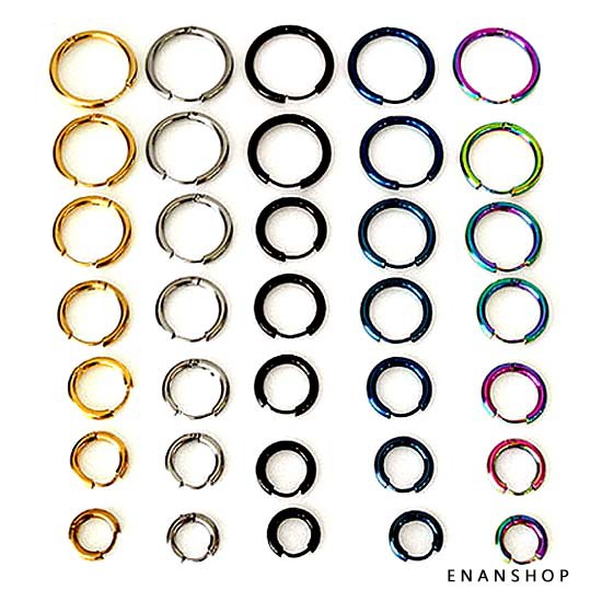 鈦鋼圈圈耳環 不生鏽 抗過敏 可戴著洗澡 尺寸任選 圓圈耳環 惡南宅急店【0178D】