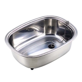 日本製【 ARNEST 水槽洗碗桶】 洗碗盆 洗碗桶 不鏽鋼洗菜盆 橢圓洗菜盆 洗碗盆 瀝水籃