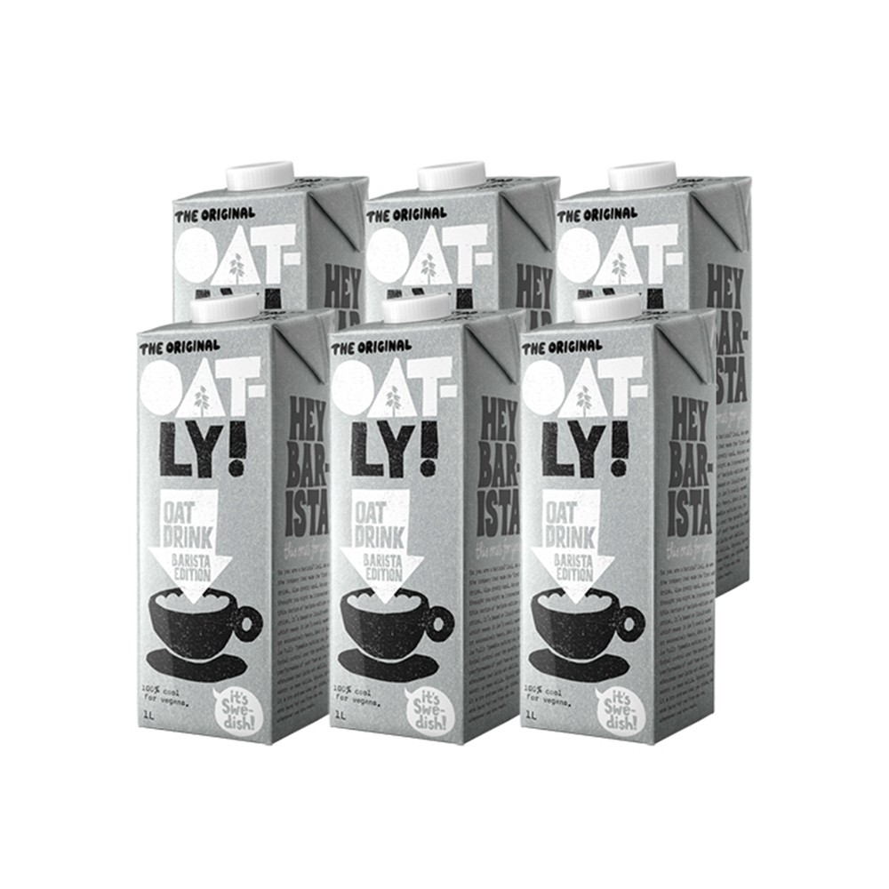 【蝦皮特選】瑞典 Oatly 燕麥奶 咖啡師 1L x6入/箱 素食 植物奶