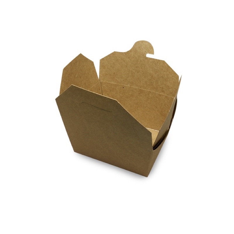 【箱購免運】50入 *6條 牛皮紙餐盒 便當盒 薯條盒 打包紙餐盒 外送盒 牛皮信封盒 一次性餐盒  自扣盒