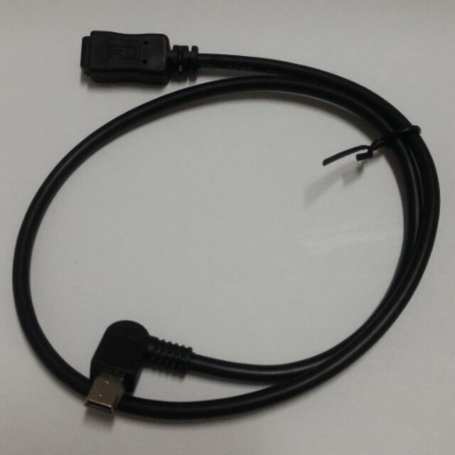 😎BENEVO右彎型 50cm USB 2.0 Mini USB(5pin)公對母延長線