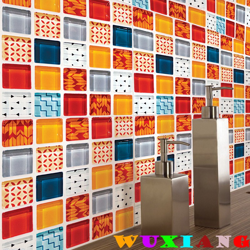 五象設計 6片 磚紋牆貼060 DIY 壁貼 馬賽克創意瓷磚貼廚房衛生間地板裝飾現代藝術