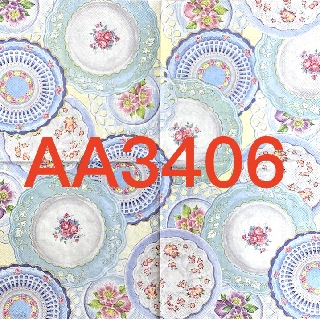波弟彩繪拼貼/木器彩繪/蝶古巴特餐巾紙/AA3406/美麗瓷盤